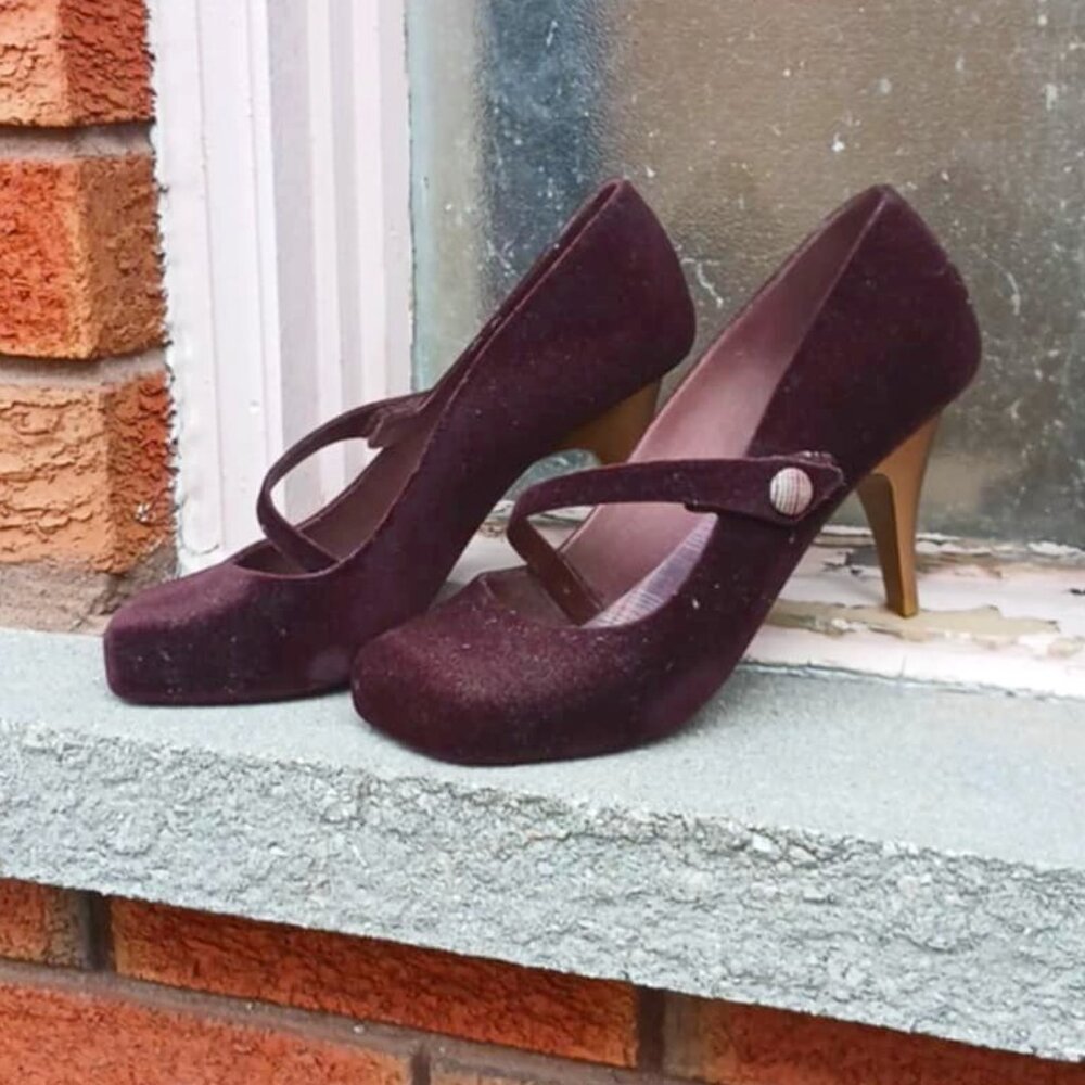 Melissa Hello velvet Heels